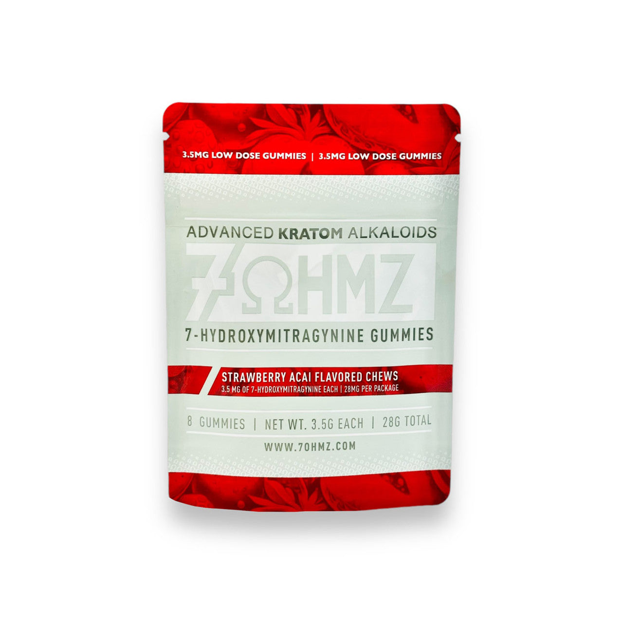 7OHMZ 7-Hydroxymitragynine Gummies Strawberry Acai Chews 3.5mg 8ct