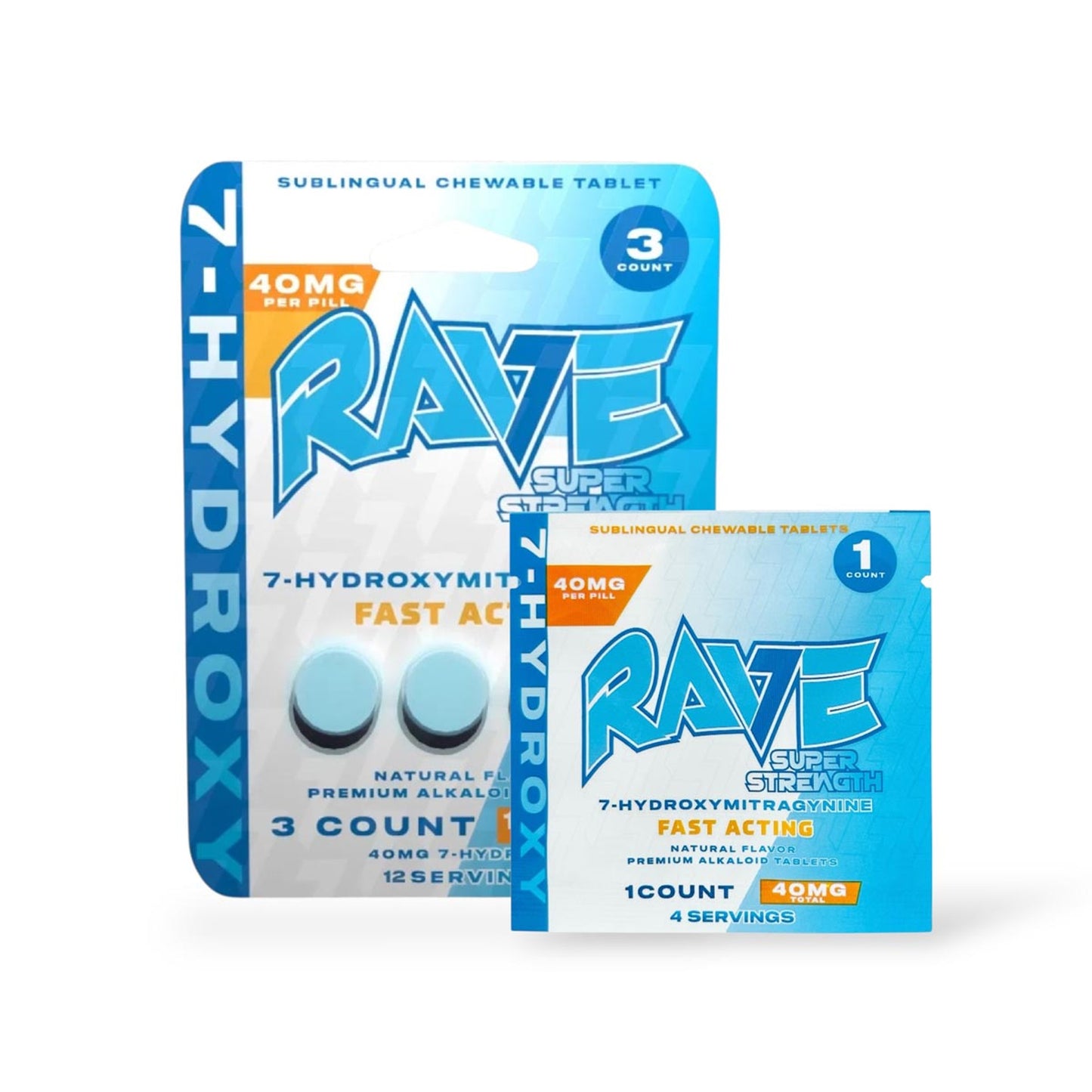 Rave 7-Hydroxy Tablets Natural 120mg Per Tablet