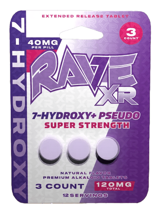 Rave 7-Hydroxy Tablets Natural 120mg Per Tablet